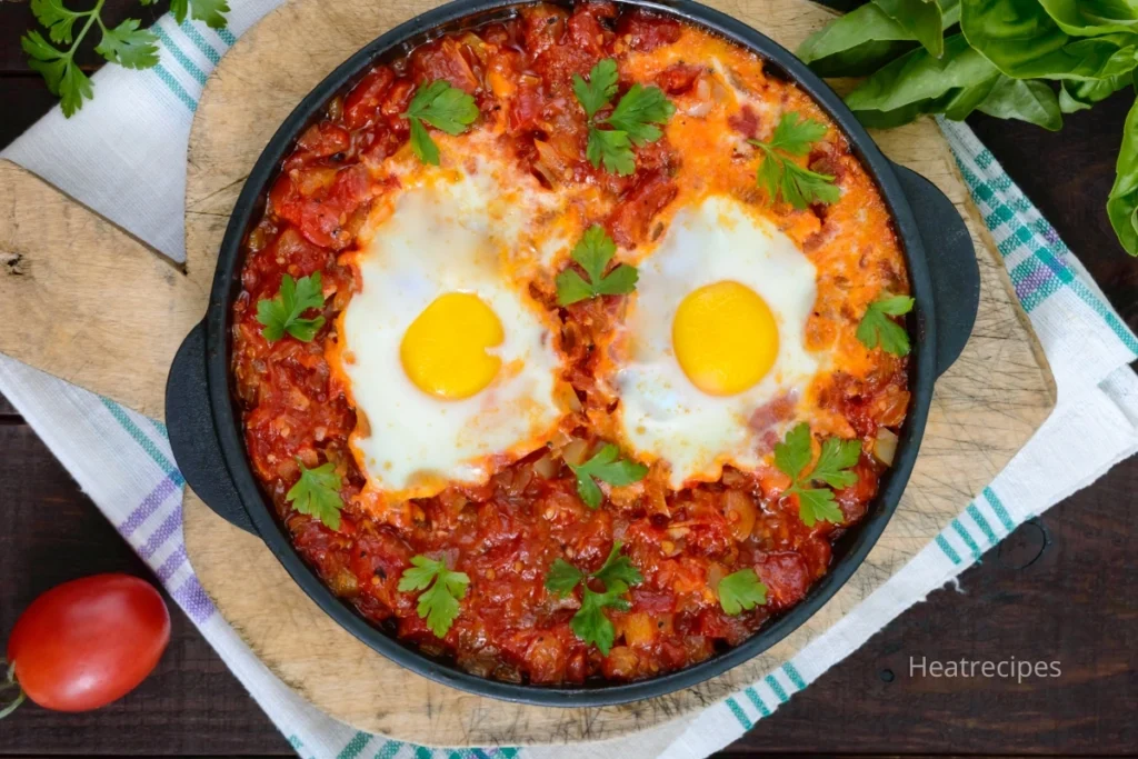 Shakshuka with leftover spaghetti sauce