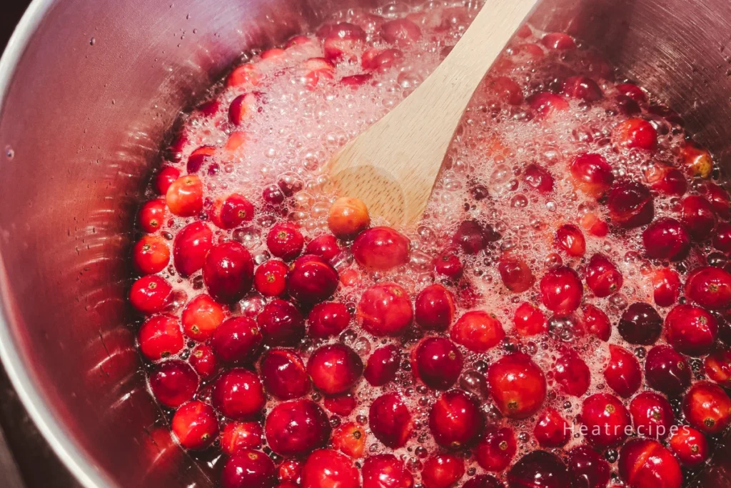 Ingredients to make Ocean Spray Cranberry Sauce with fresh cranberries for Thanksgiving..